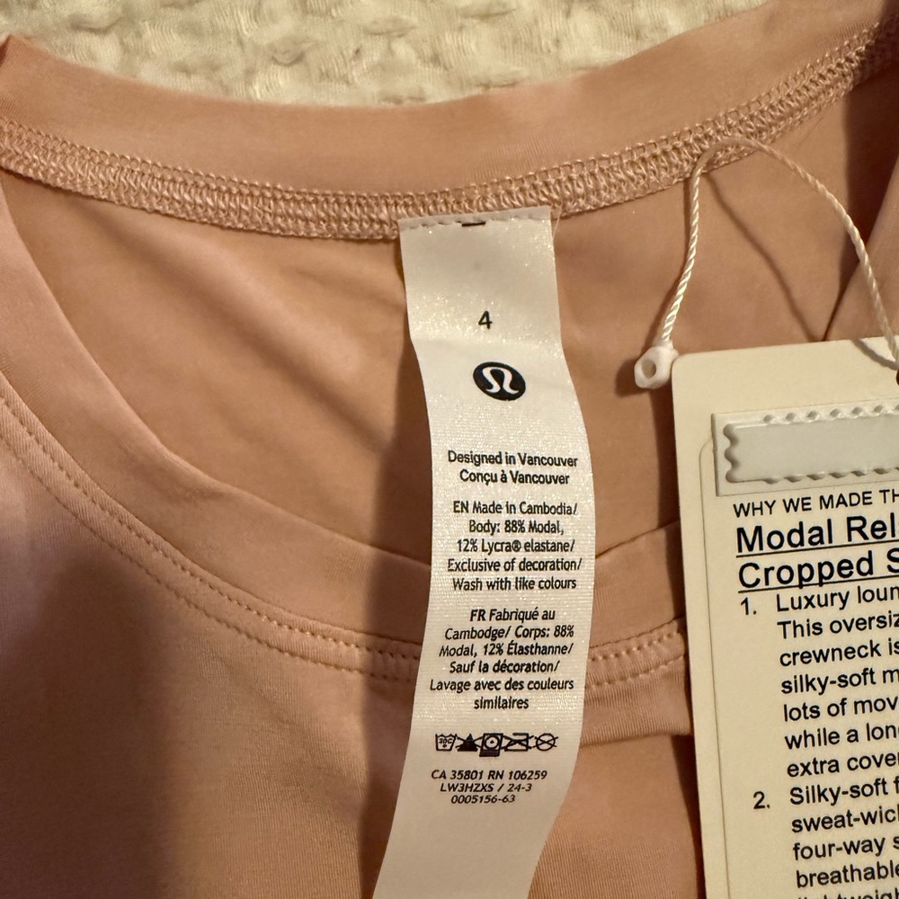 lululemon athletica Women's Blush Pink Intimate Top